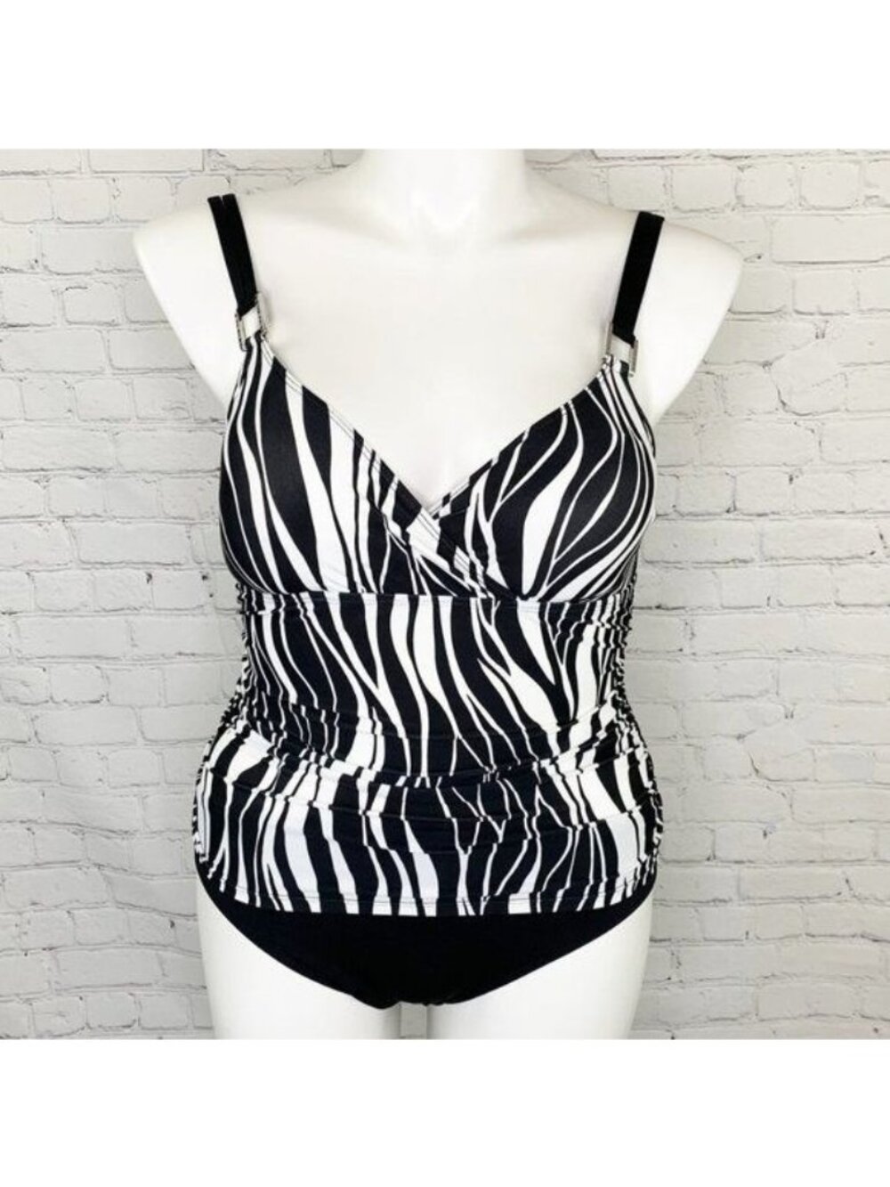 NWOT ZEBRA PRINT LAUREN RALPH LAUREN ONE PIECE SWIM SUIT - 12